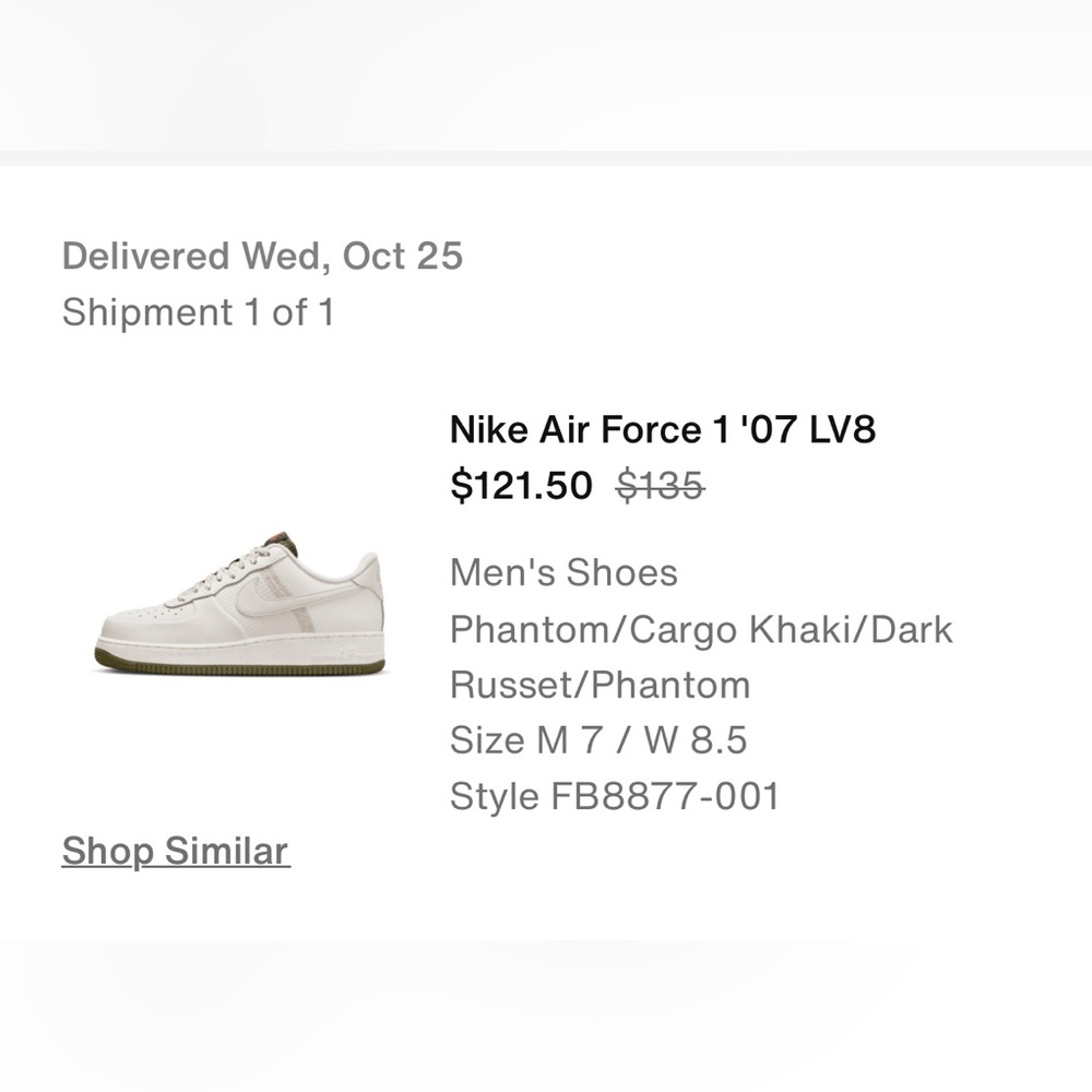 Nike Air Force 1 '07 LV8 Shoes - Size Women’s 8.5/Mens 7